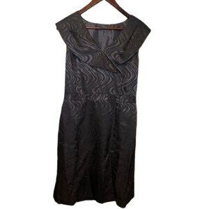 Tahari ASL Black Swirl Dress Size 8‎